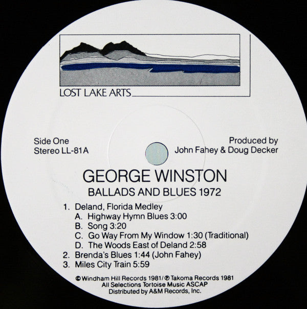 George Winston : Ballads And Blues 1972 (LP, Album, RE)