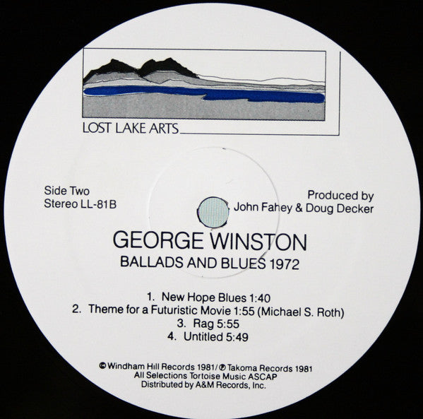George Winston : Ballads And Blues 1972 (LP, Album, RE)