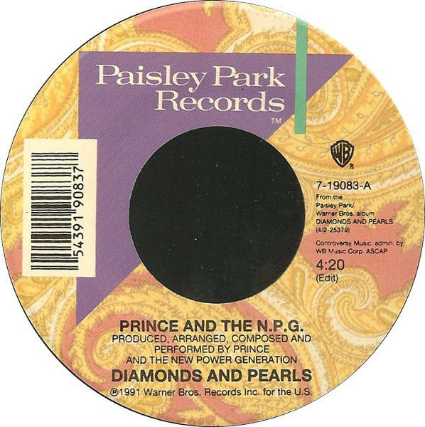 Prince And The New Power Generation : Diamonds And Pearls (7", Single)