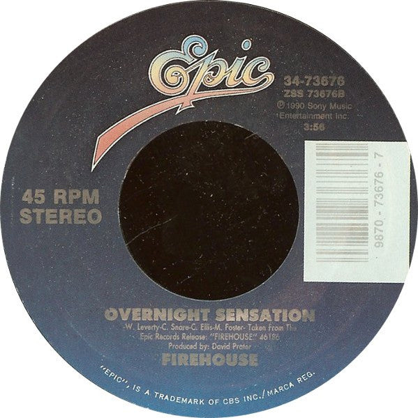 Firehouse (2) : Don't Treat Me Bad (7", Single, Styrene)