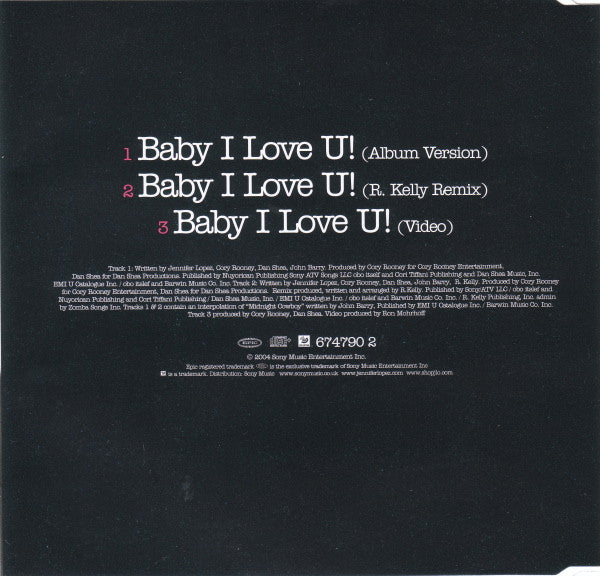 Jennifer Lopez : Baby I Love U! (CD, Single, Enh)