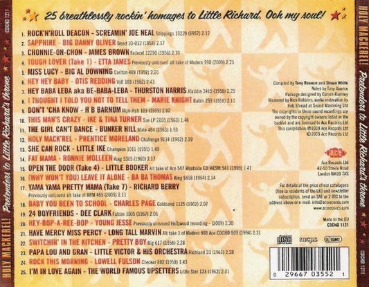 Various : Holy Mackerel! Pretenders To Little Richard's Throne (CD, Comp)