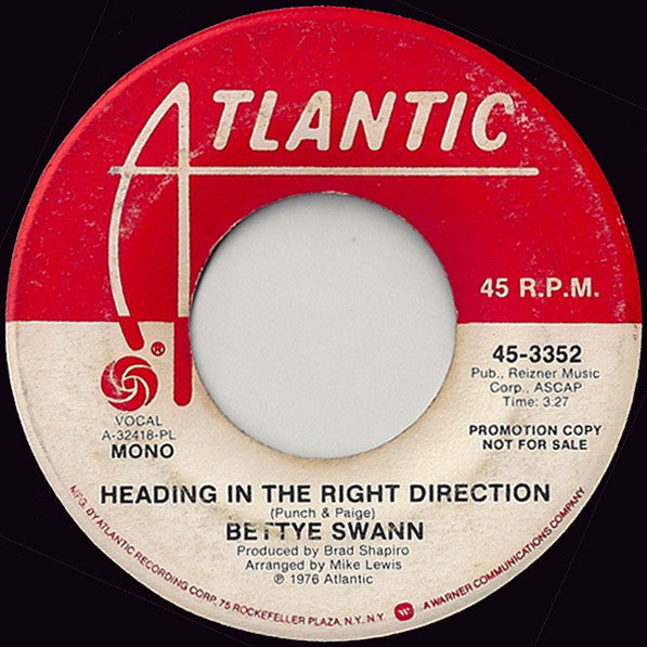 Bettye Swann : Heading In The Right Direction (7", Promo, PL)