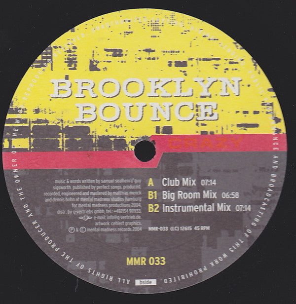 Brooklyn Bounce : Crazy (12")