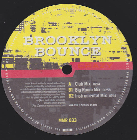 Brooklyn Bounce : Crazy (12")