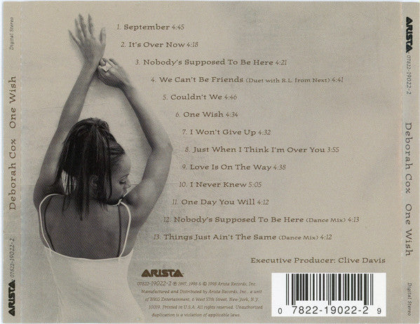 Deborah Cox : One Wish (CD, Album, RE)