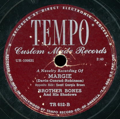 Brother Bones And His Shadows : Sweet Georgia Brown / Margie (Shellac, 10")