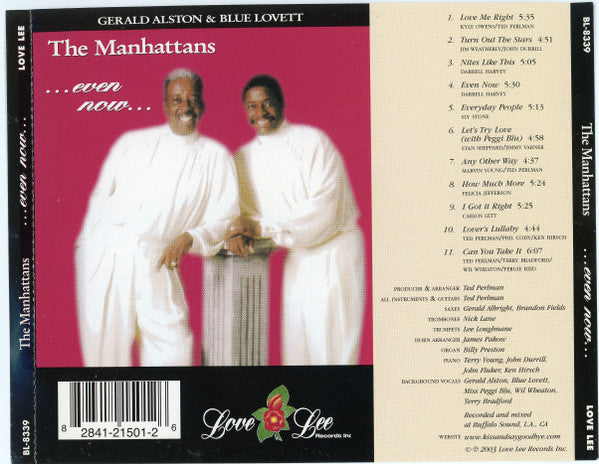 Gerald Alston & Winfred Lovett, Manhattans : ...Even Now... (CD, Album)