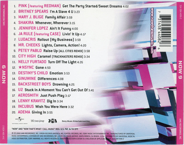 Various : Now That's What I Call Music! 9 (CD, Comp)