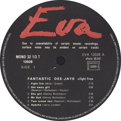 The Fantastic Dee-Jays : Fight Fire (LP, Album, Mono, RE, Unofficial)