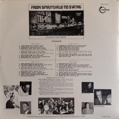 Various : From Spirituals To Swing – Carnegie Hall Concerts 1938/39 (2xLP, Comp, Mono, RE)