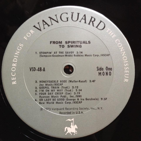 Various : From Spirituals To Swing – Carnegie Hall Concerts 1938/39 (2xLP, Comp, Mono, RE)