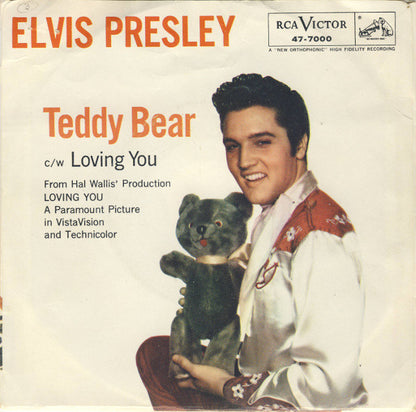 Elvis Presley :  (Let Me Be Your) Teddy Bear / Loving You (7", Single, Mono, Ind)
