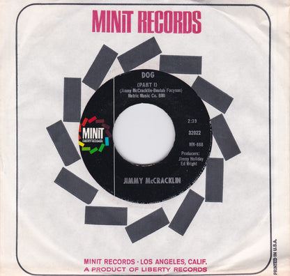 Jimmy McCracklin : Dog (7", Single, Styrene, She)