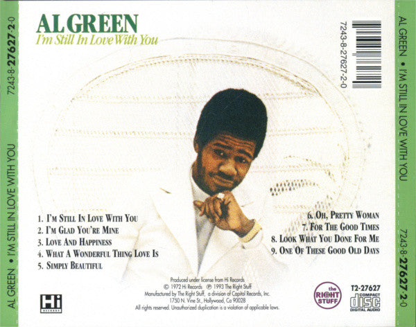 Al Green : I'm Still In Love With You (CD, Album, RE)