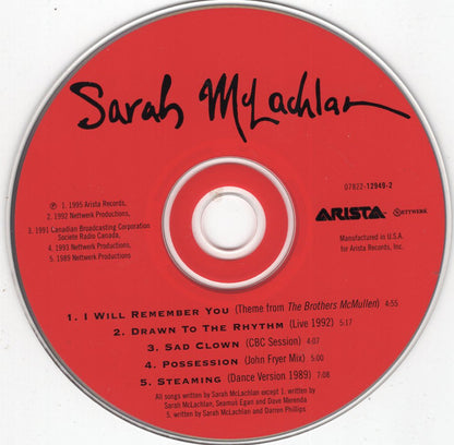 Sarah McLachlan : I Will Remember You (CD, Maxi, Son)