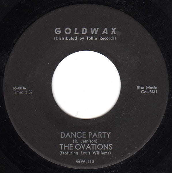 The Ovations : It's Wonderful To Be In Love / Dance Party (7", Single, Bla)