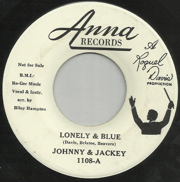Johnny & Jackey : Lonely & Blue / Let's Go To A Movie Baby (7", Single, Promo)