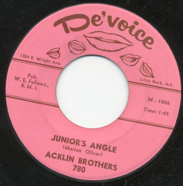Acklin Brothers : Junior's Angle / I Want My Baby (7")