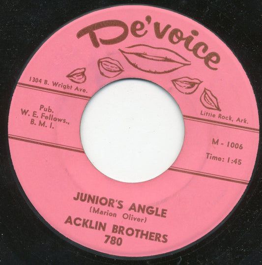 Acklin Brothers : Junior's Angle / I Want My Baby (7")