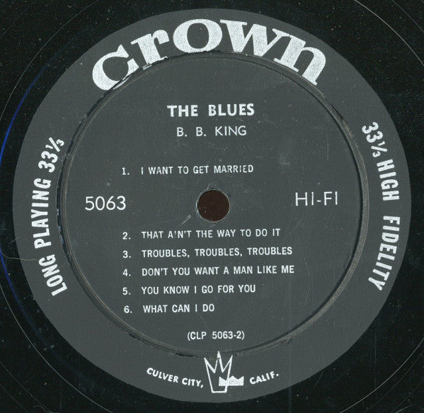 B.B. King : The Blues (LP, Album, Mono)