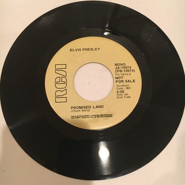 Elvis Presley : It's Midnight / Promised Land (7", Single, Mono, Promo)