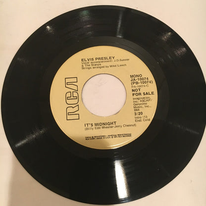 Elvis Presley : It's Midnight / Promised Land (7", Single, Mono, Promo)