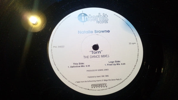 Natalie Browne : Torn - The Dance Mixes (12")