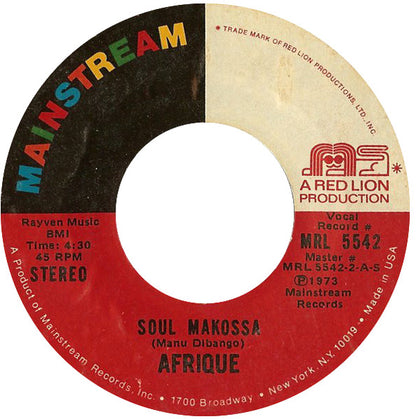 Afrique : Soul Makossa / Hot Mud (7", Single, Styrene, Ter)