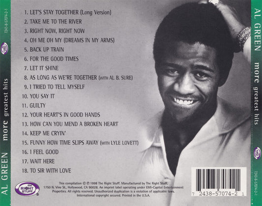 Al Green : More Greatest Hits (CD, Comp)