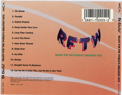 Ready For The World : Oh Sheila! Ready For The World's Greatest Hits (CD, Comp)