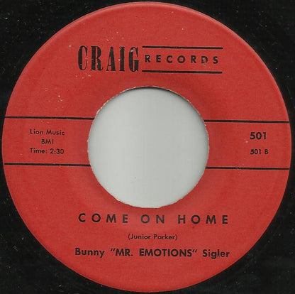 Bunny Sigler : I Won't Cry / Come On Home (7", Single)