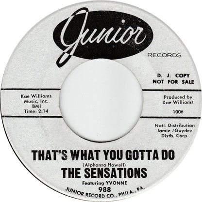 The Sensations (2) featuring Yvonne Baker : You Made A Fool Of Me (7", Promo)