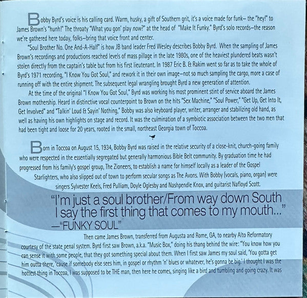 Bobby Byrd : Bobby Byrd Got Soul (The Best Of Bobby Byrd) (CD, Comp)