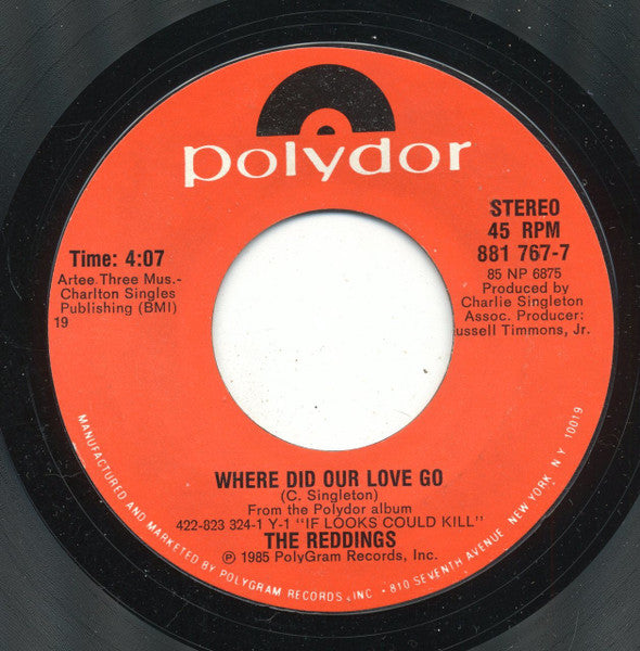 The Reddings : Where Did Our Love Go / Parasite (7", Styrene, 19)