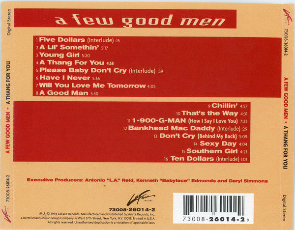 A Few Good Men : A Thang For You (CD, Album)
