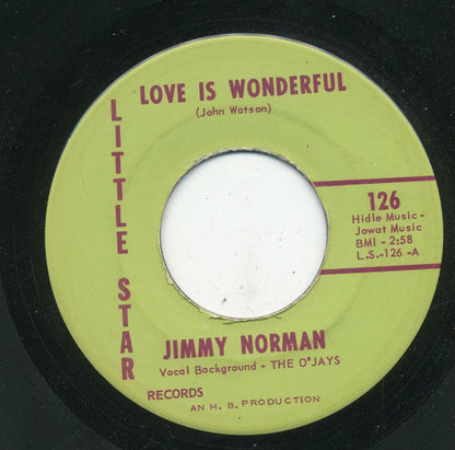 Jimmy Norman : Love Is Wonderful (7", Single)