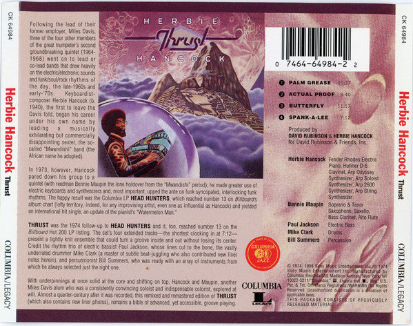Herbie Hancock : Thrust (CD, Album, RE, RM)