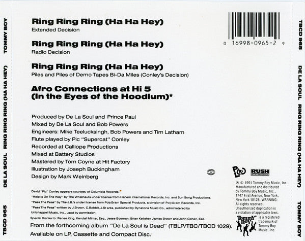 De La Soul : Ring Ring Ring (Ha Ha Hey) (CD, Single)