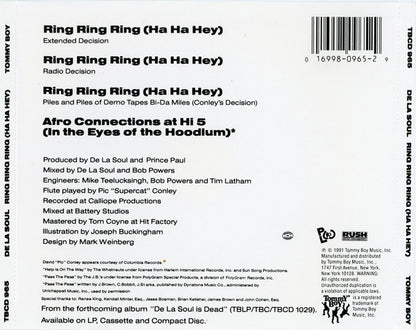 De La Soul : Ring Ring Ring (Ha Ha Hey) (CD, Single)
