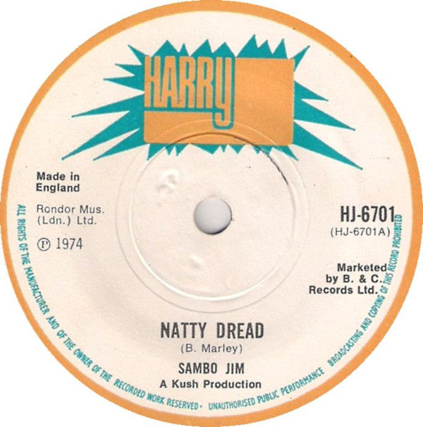 Sambo Jim : Natty Dread (7", Sol)
