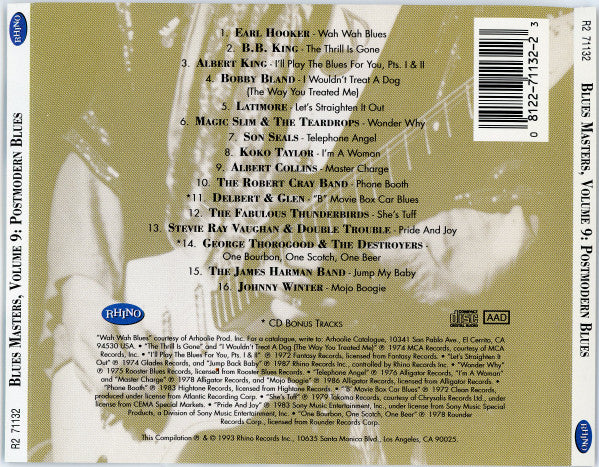 Various : Blues Masters, Volume 9: Postmodern Blues (CD, Comp)