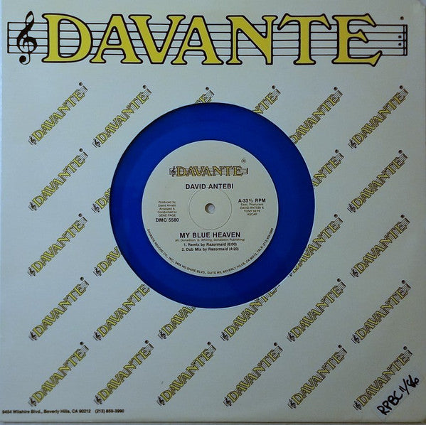 David Antebi : My Blue Heaven (12", Blu)