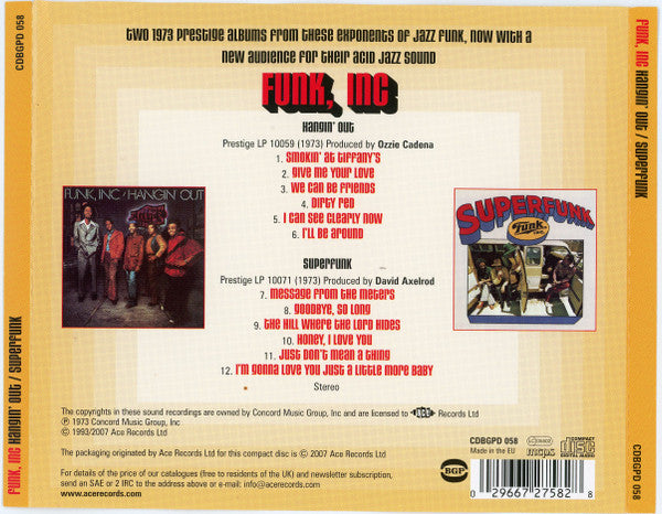 Funk Inc. : Hangin' Out / Superfunk (CD, Comp, RE)