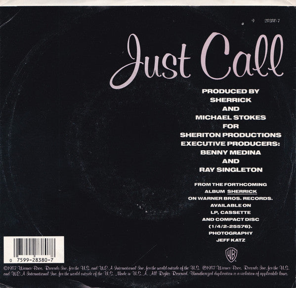 Sherrick : Just Call (7", Single, Promo, Styrene, All)