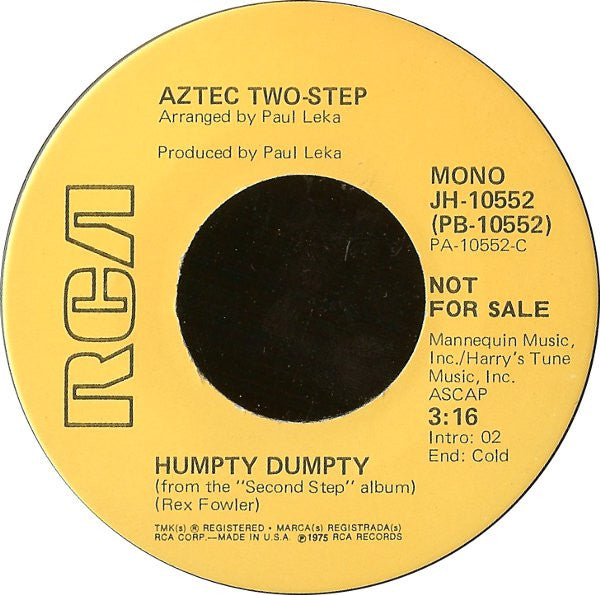 Aztec Two-Step : Humpty Dumpty (7", Promo)