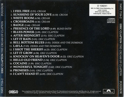 Eric Clapton : The Cream Of Clapton (CD, Comp, Club, RM, PMD)