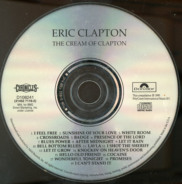 Eric Clapton : The Cream Of Clapton (CD, Comp, Club, RM, PMD)