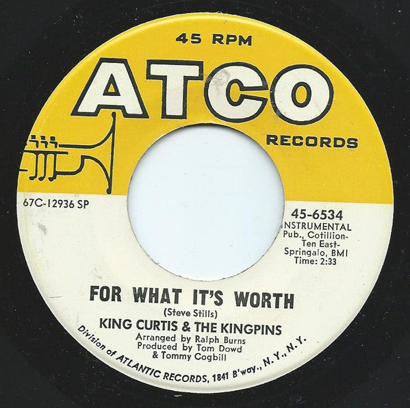 King Curtis & The Kingpins : Cook-Out / For What It's Worth (7", Single, SP )