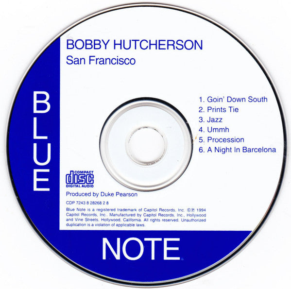 Bobby Hutcherson Featuring Harold Land : San Francisco (CD, Album, RE)